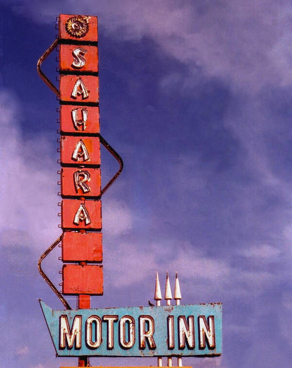 Sahara Poster featuring the photograph Sahara Motor Inn by Matthew Bamberg