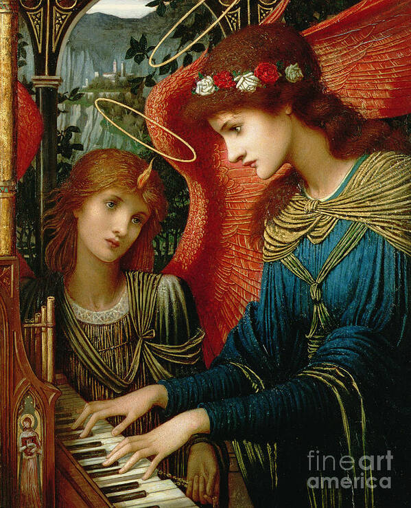 St Cecilia Poster featuring the painting Saint Cecilia by John Melhuish Strudwick