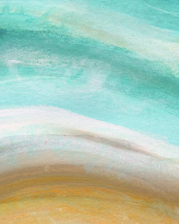 Beach Poster featuring the painting Sand and Saltwater- Abstract Art by Linda Woods by Linda Woods