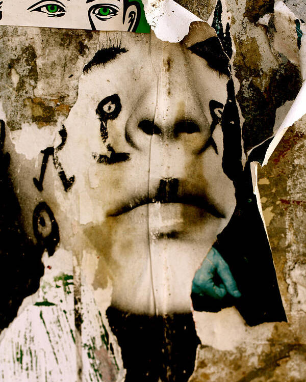 Abstract Poster featuring the photograph Saving Face by Amber Abbott
