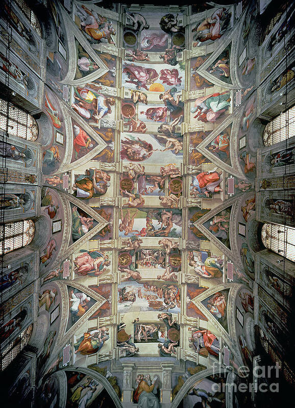 Sistine Chapel Ceiling Poster By Michelangelo