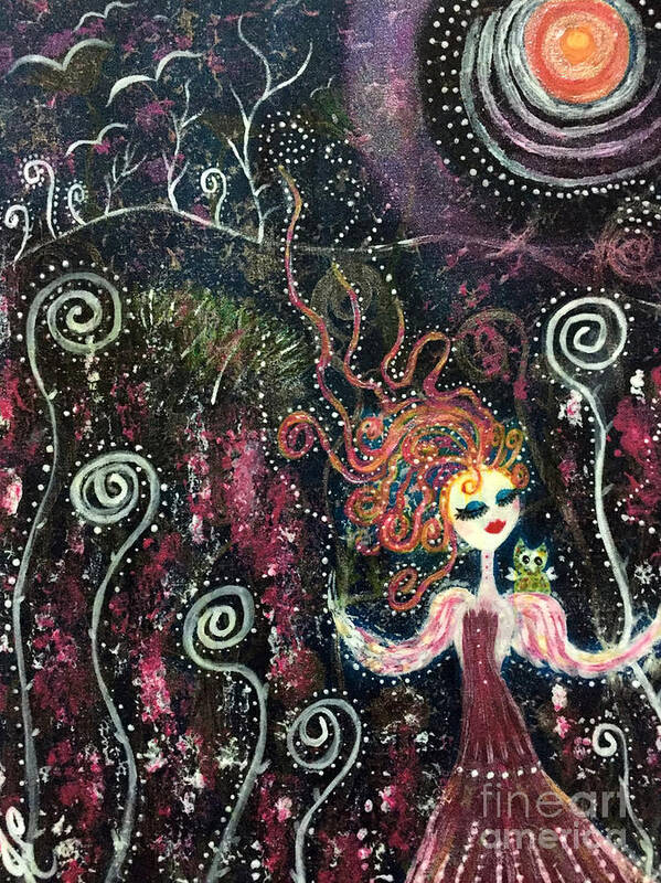 Fairy Poster featuring the painting Spiral by Julie Engelhardt