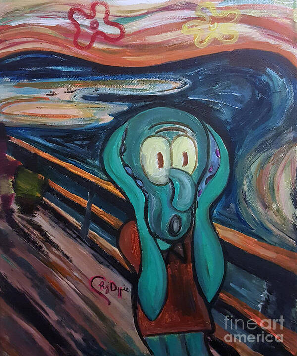 Squidward Scream Dream Poster by Regimia Duffie