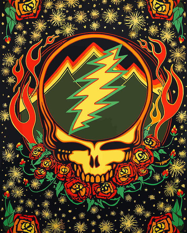 Grateful Dead Poster featuring the digital art Steal Your Face Special Edition by The Steal