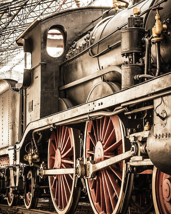 Fs 552.036 Poster featuring the photograph Steam Locomotive FS 552.036 by Pavel Melnikov