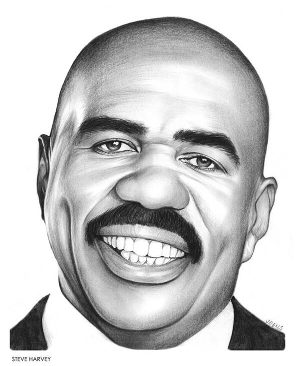 Counselor Poster featuring the drawing Steve Harvey by Greg Joens