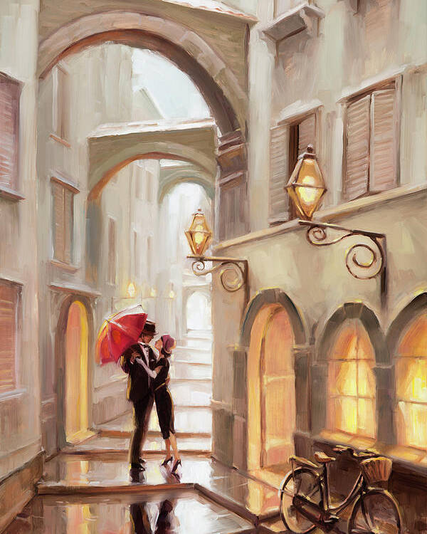 Love Poster featuring the painting Stolen Kiss by Steve Henderson