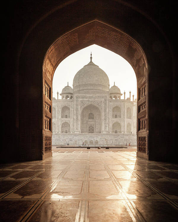 Agra Poster featuring the photograph Taj Mahal Mosque View by Erika Gentry