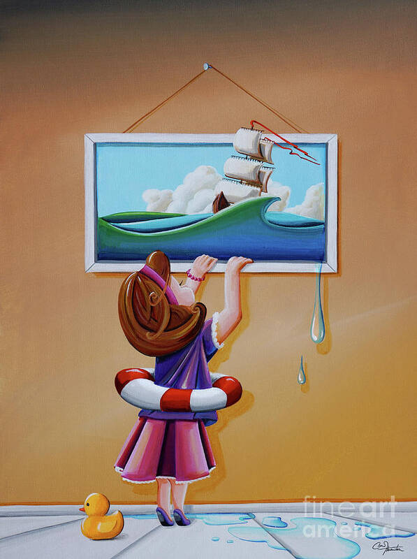 Ship Poster featuring the painting Take Me With You by Cindy Thornton