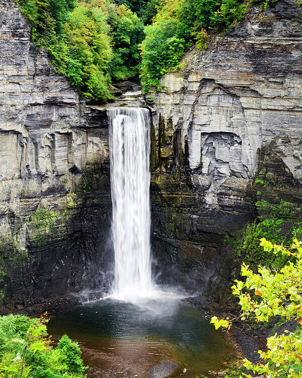Taughannock Falls Poster featuring the photograph Taughannock Falls View from the Top by Christina Rollo
