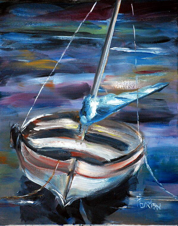 Boat Poster featuring the painting The Boat by Phil Burton