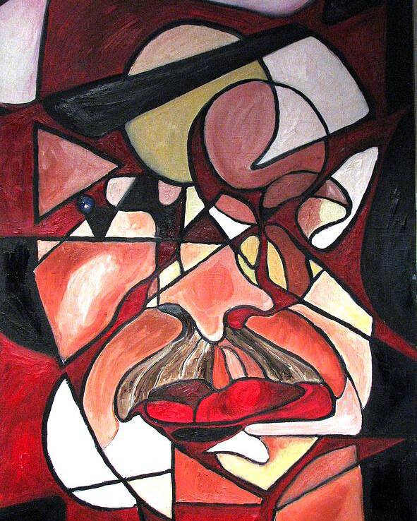 Abstract Poster featuring the painting The Brain Surgeon by Patricia Arroyo