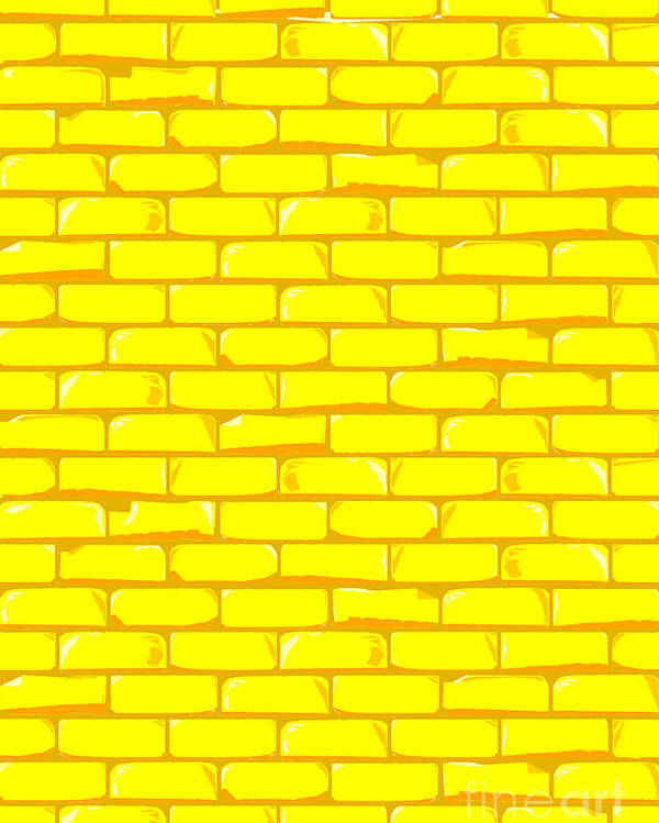 The Bright Yellow Brick Wall Background Poster by Bigalbaloo Stock - Fine  Art America