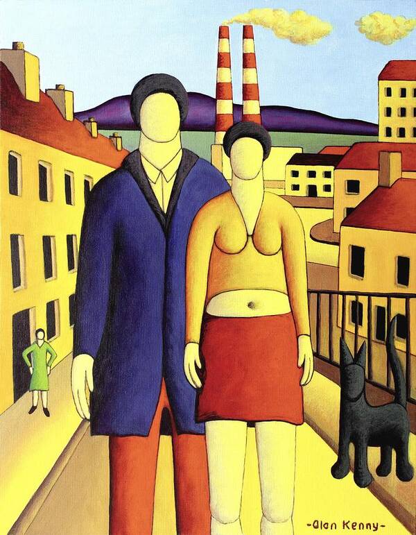  Paintings Poster featuring the painting The couple by powerstation by Alan Kenny