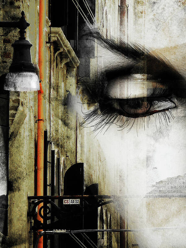 Eye Poster featuring the photograph The eye and the street light by Gabi Hampe