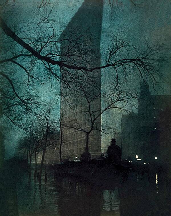 The Flatiron Building Poster featuring the painting The Flatiron Building by Edward Steichen