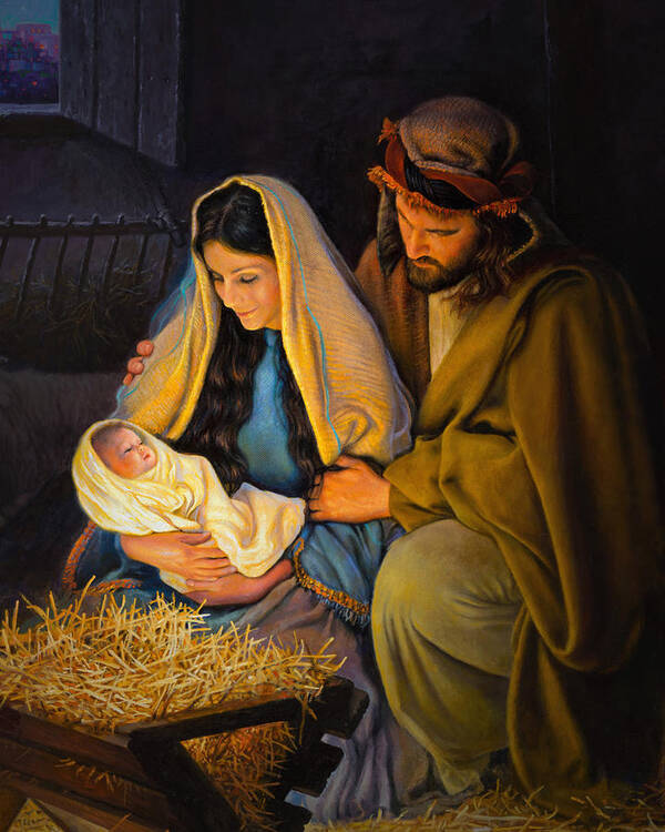 Jesus Poster featuring the painting The Holy Family by Greg Olsen