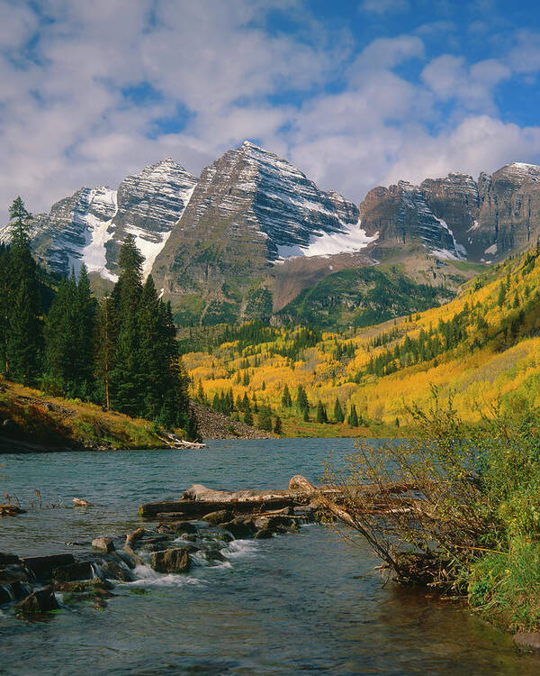 Mark Miller Photos Poster featuring the photograph The Maroon Bells in Autumn by Mark Miller