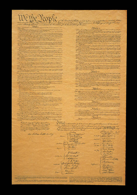 Photography Poster featuring the photograph The Original United States Constitution by Panoramic Images