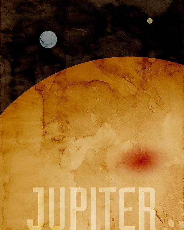 Jupiter Poster featuring the digital art The Planet Jupiter by Michael Tompsett