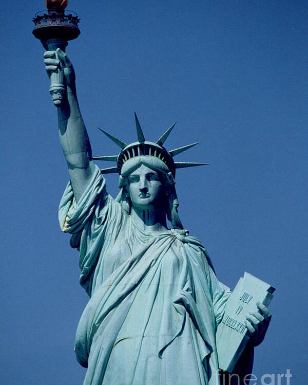 The Poster featuring the sculpture The Statue of Liberty by American School