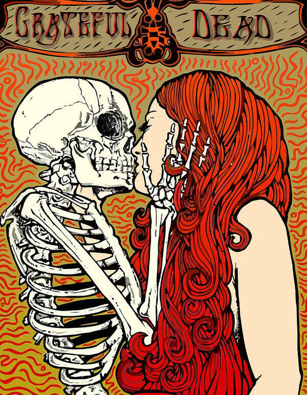 Grateful Dead Poster featuring the digital art They Love Each Other by The Lover