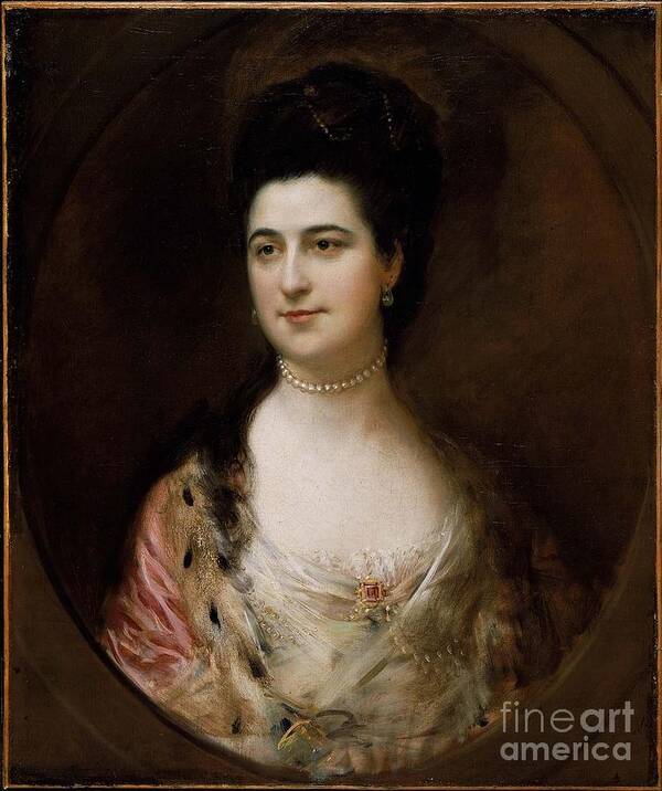 Mrs. Thomas Mathews Poster featuring the painting Thomas Gainsborough by MotionAge Designs