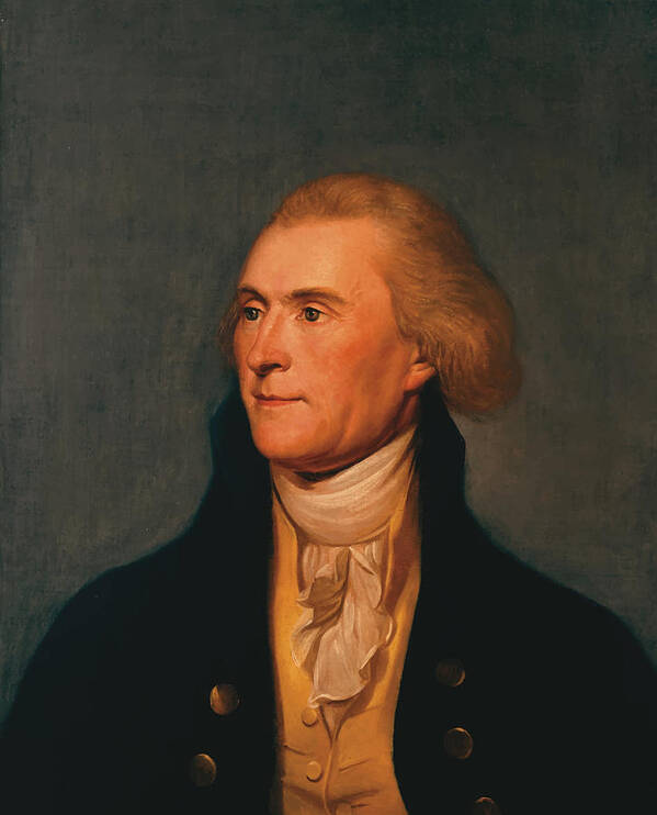 Thomas Jefferson Poster featuring the painting Thomas Jefferson by War Is Hell Store