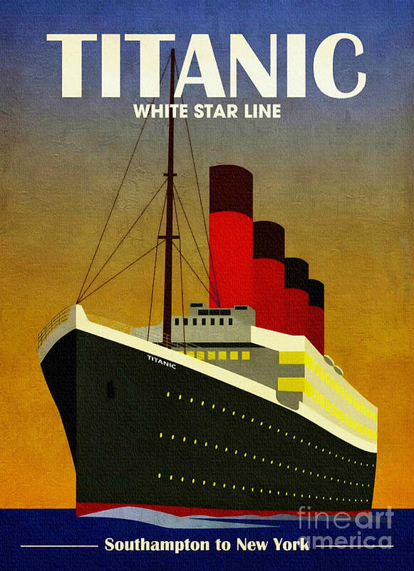 Stor Ungkarl Marquee Titanic White Star Line 1912 Poster by Ian Gledhill - Pixels