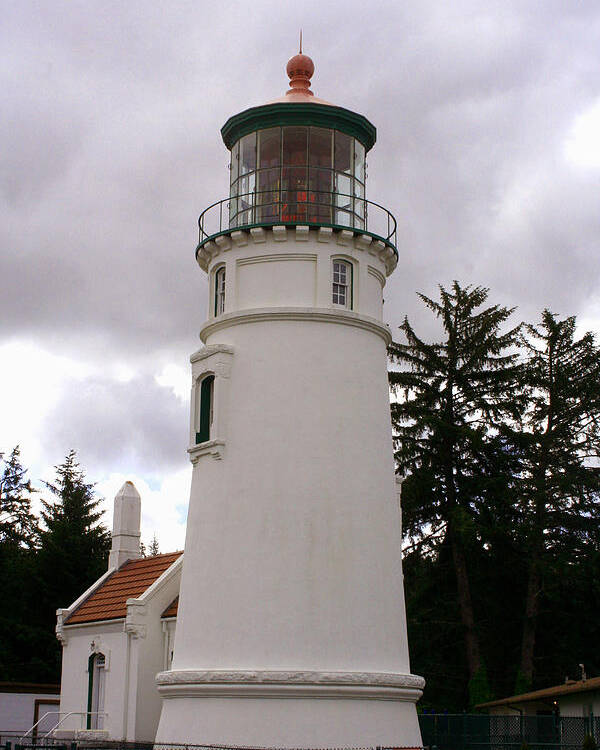 Lighthouse Poster featuring the photograph Umpqua River Lighthouse by Mary Gaines