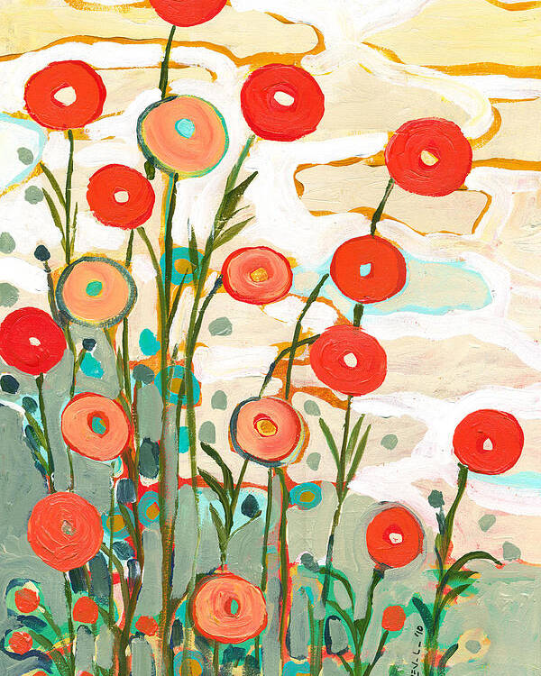 Poppy Poster featuring the painting Under the Desert Sky by Jennifer Lommers