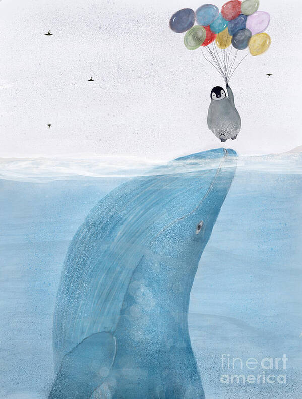 Whale Poster featuring the painting Uplifting by Bri Buckley