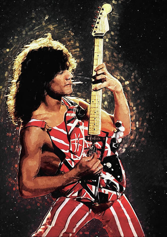 Eddie Van Halen Poster featuring the digital art Van Halen by Zapista OU