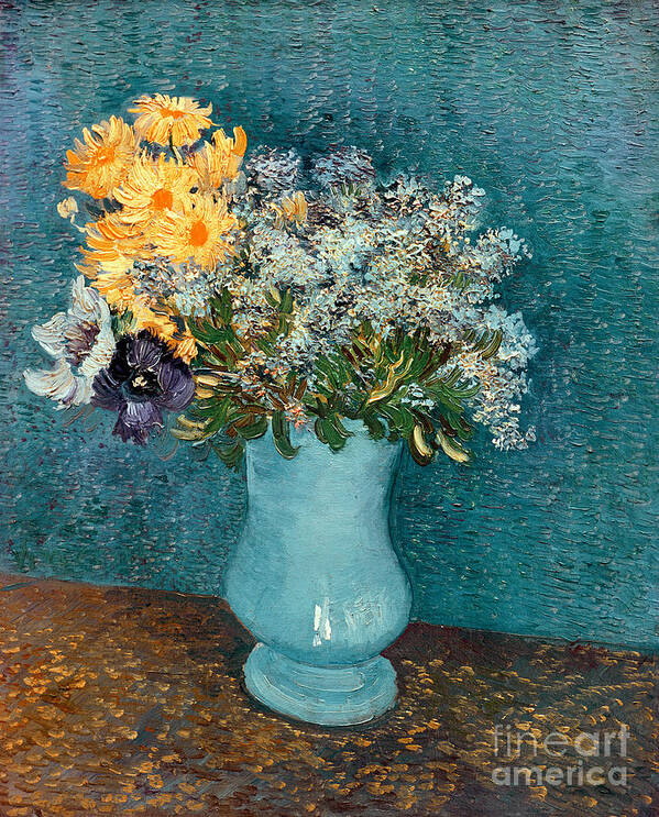 Vase Poster featuring the painting Vase of Flowers by Vincent Van Gogh