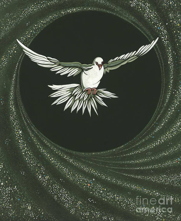 Viriditas Poster featuring the painting Viriditas-Holy Spirit Detail by William Hart McNichols
