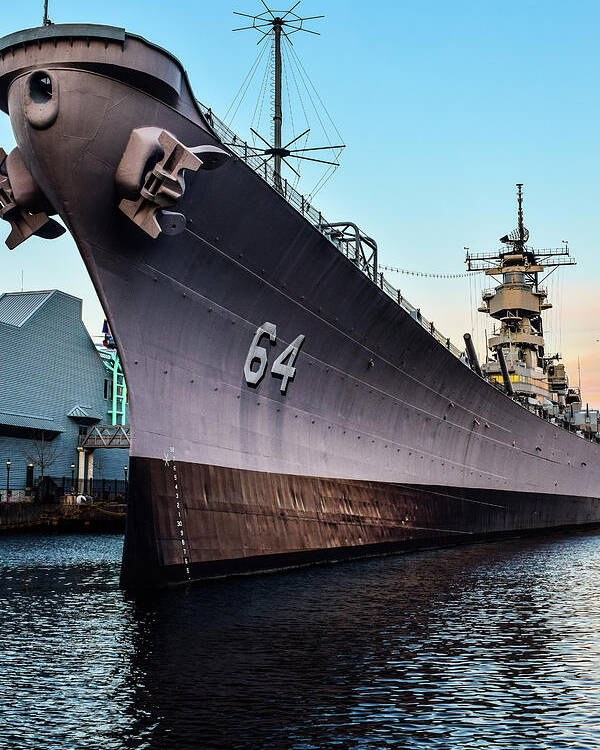 Uss Wisconsin Poster featuring the photograph Wake up to the Wisconsin by Nicole Lloyd