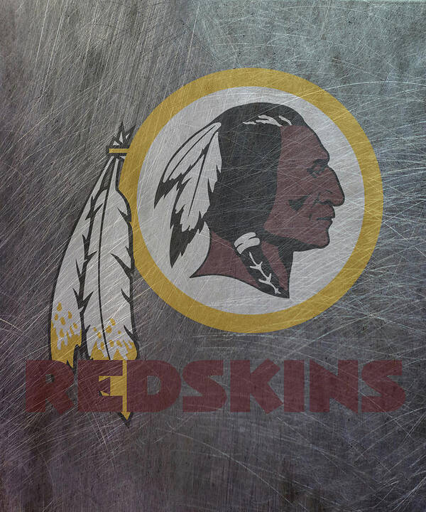 Washington Poster featuring the mixed media Washington Redskins Translucent Steel by Movie Poster Prints