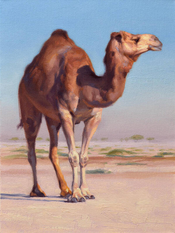 Camel Poster featuring the painting Wilderness Camel by Ben Hubbard