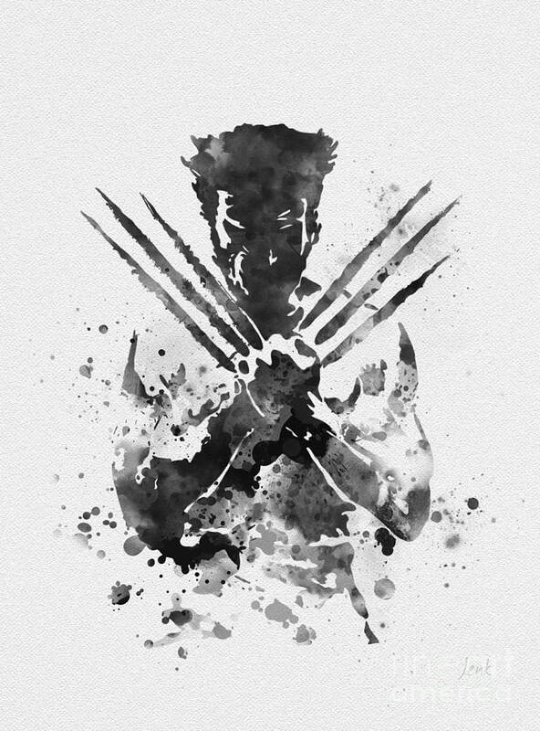 Wolverine Poster featuring the mixed media Wolverine by My Inspiration