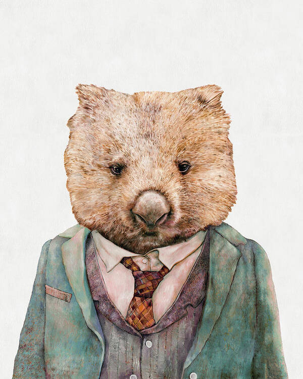 A Wisdom of Wombats Art Print – Red Parka