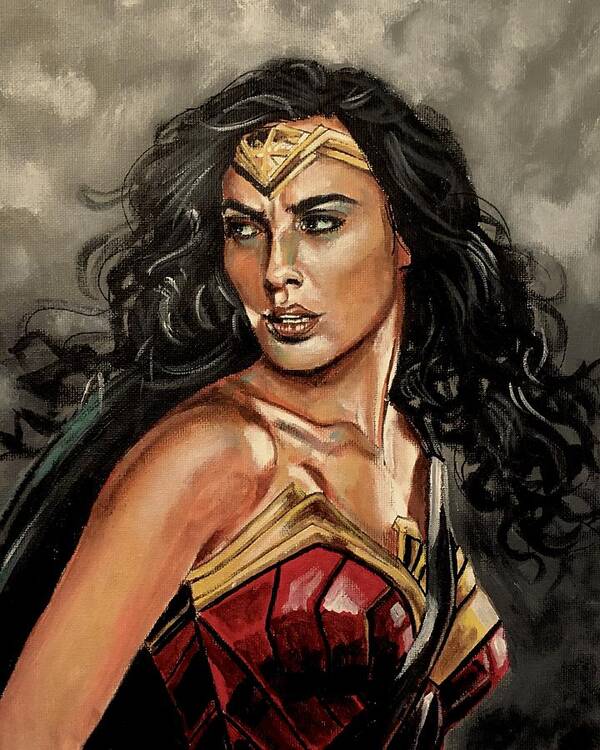 Wonder Woman Poster featuring the painting Wonder Woman by Joel Tesch