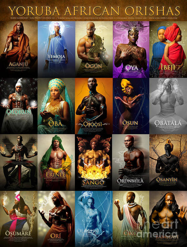  Poster featuring the photograph Yoruba African Orishas Poster by James C Lewis