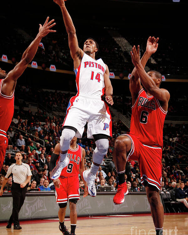 Nba Pro Basketball Poster featuring the photograph Chicago Bulls V Detroit Pistons by Brian Sevald