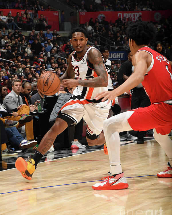 Lou Williams Poster featuring the photograph Portland Trail Blazers V La Clippers by Andrew D. Bernstein
