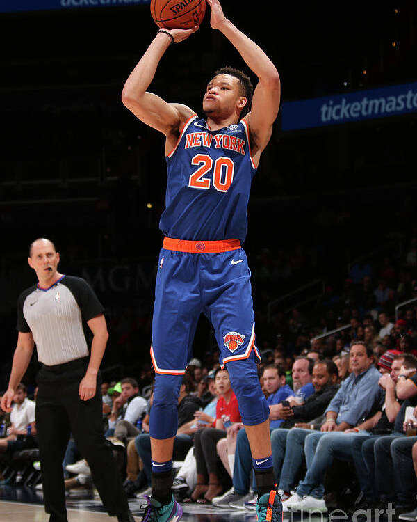 Kevin Knox Poster featuring the photograph New York Knicks V Washington Wizards by Ned Dishman