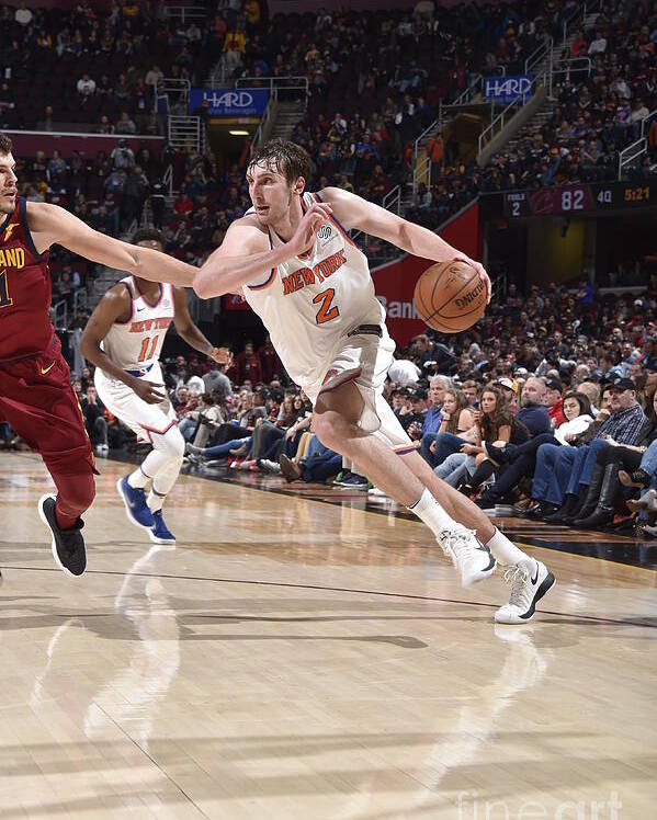 Luke Kornet Poster featuring the photograph New York Knicks V Cleveland Cavaliers by David Liam Kyle