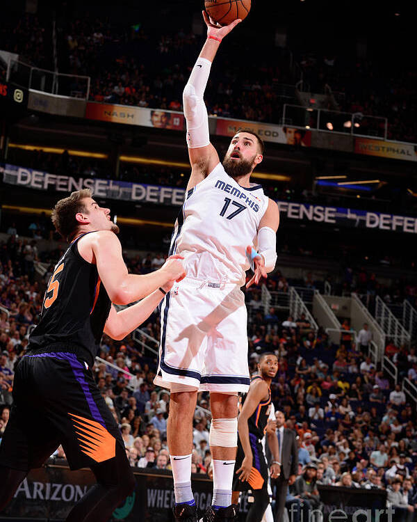 Nba Pro Basketball Poster featuring the photograph Memphis Grizzlies V Phoenix Suns by Barry Gossage