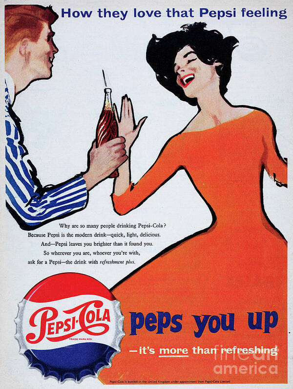 Kurve højt fuzzy Pepsi-cola Poster by Picture Post - Photos.com