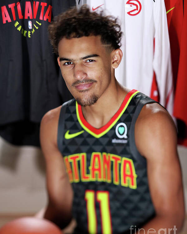 Trae Young Poster featuring the photograph 2018 Nba Rookie Photo Shoot by Nathaniel S. Butler
