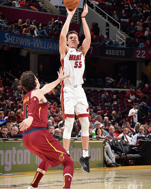 Duncan Robinson Poster featuring the photograph Miami Heat V Cleveland Cavaliers by David Liam Kyle